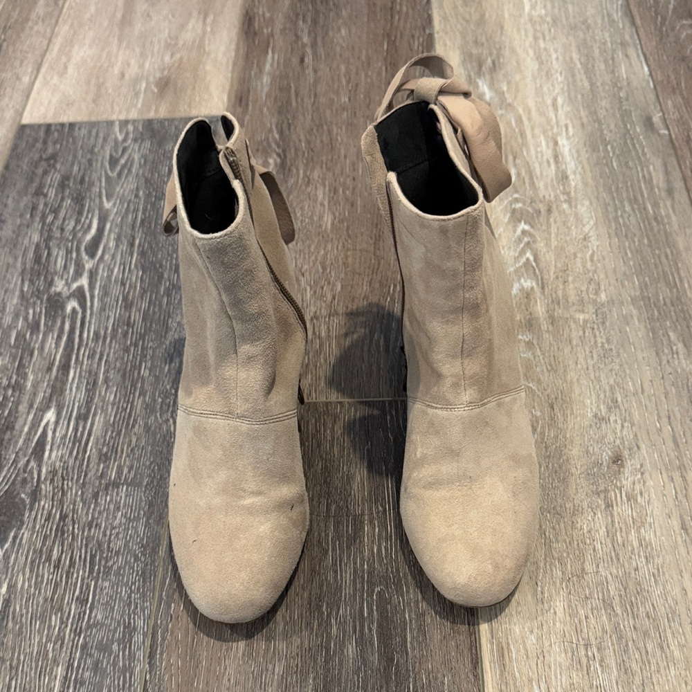 Sole Society Beige Ankle Booties